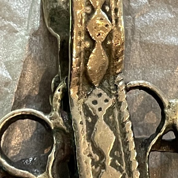 Rare vintage Afghani large necklace pendant with beads +glass stone - Picture 5 of 8